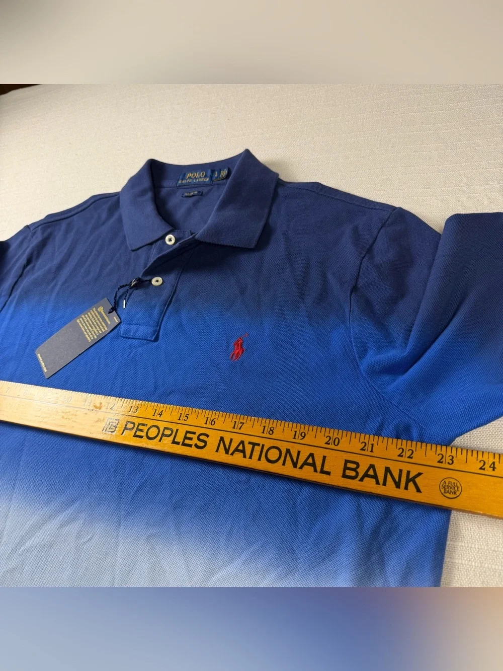 NWT Polo Ralph Lauren Ombre Gradient Short Sleeve Polo Shirt Mens Size Large
